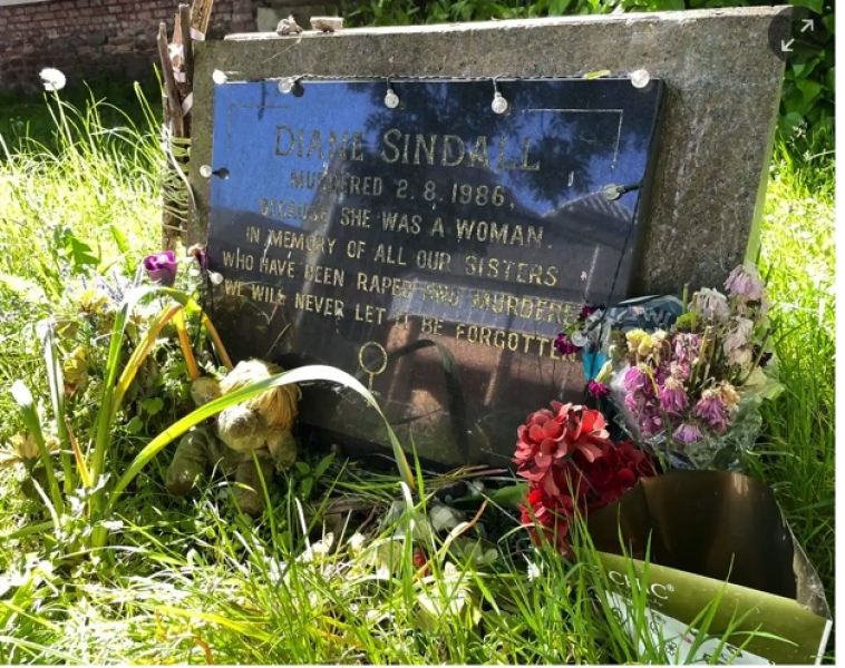 Diane Sindall's gravestone