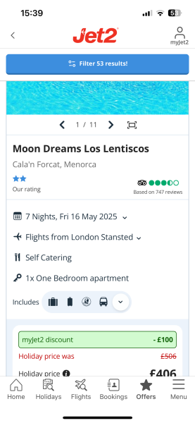 How much would you pay for 7 nights in the Balearic Islands, self catering? (You and an almost 2 yr old)