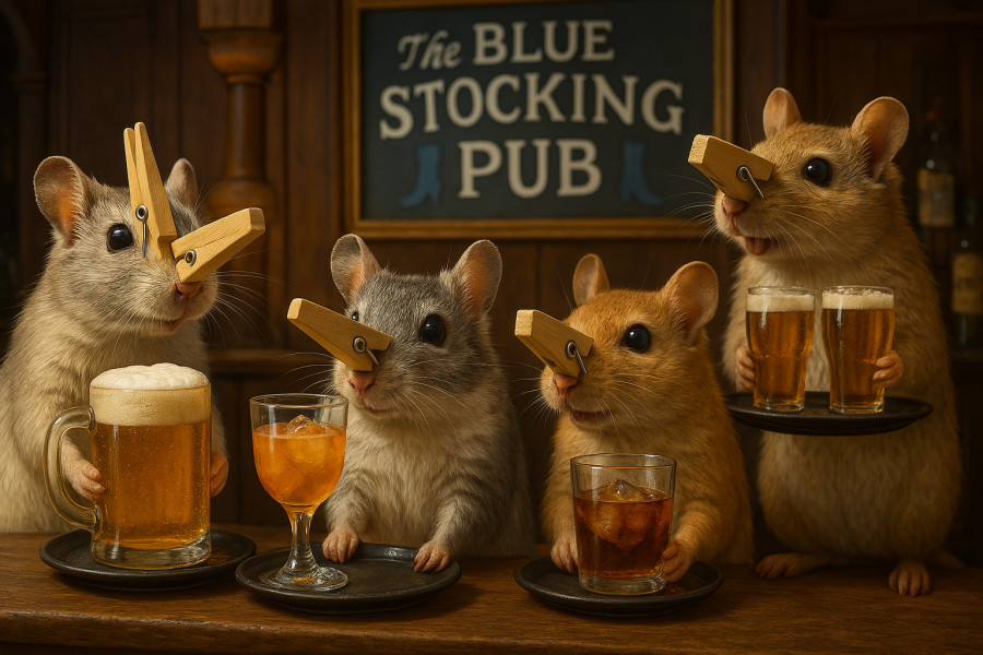 The Bluestocking Women's Pub, where brains can exist in a single state