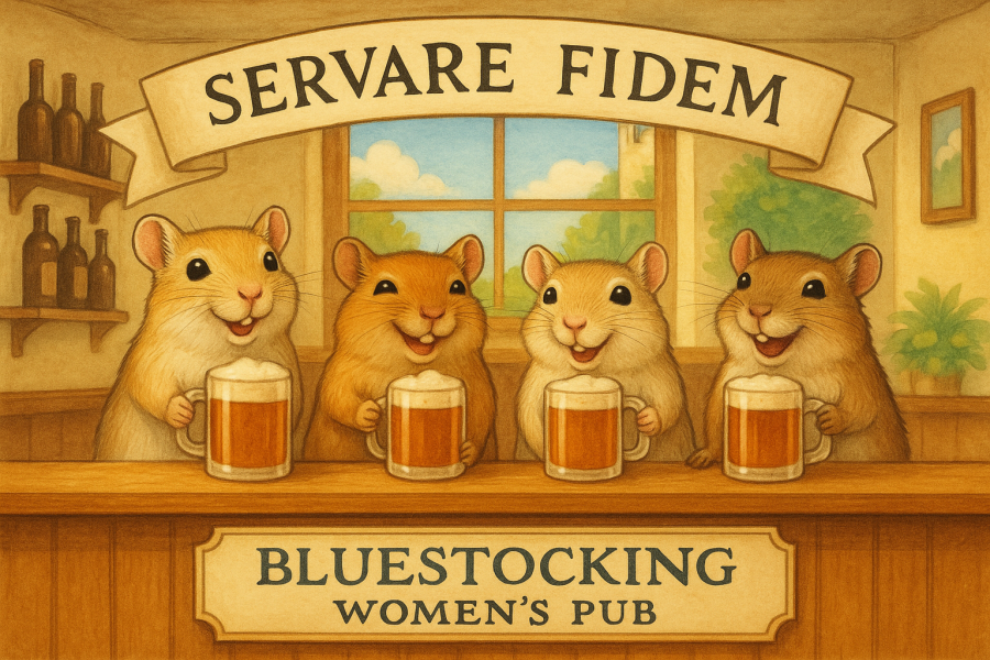 The Bluestocking Women's Pub, where brains can exist in a single state