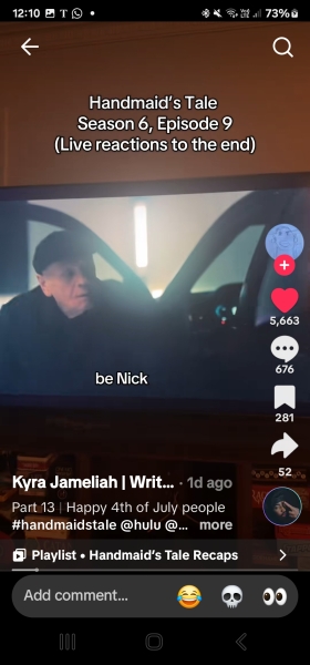 Handmaid's Tale, series 6. US pace