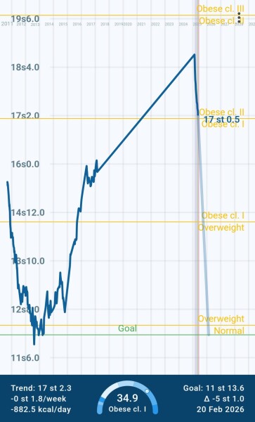Piling the weight back on when stopping MJ