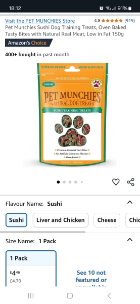 Treats for senior dog with missing teeth?