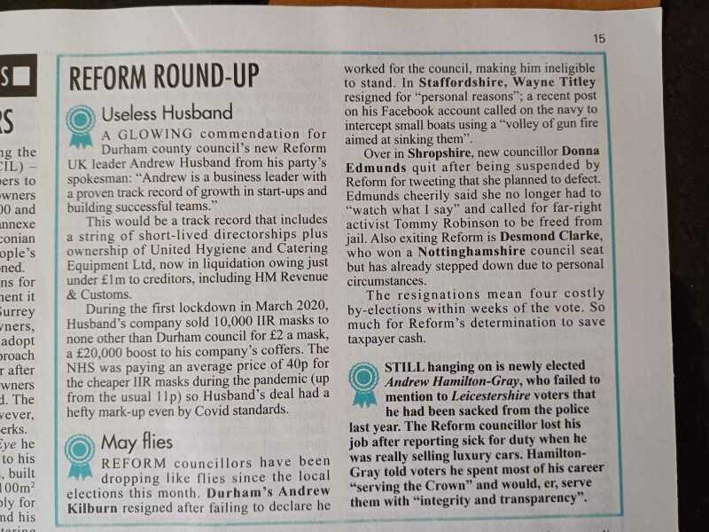 Councils now run by Reform  - end of the beginning or beginning of the end?