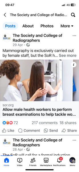 Statement from the Society of Radiographers re Mammograms