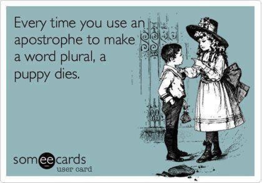 Possessive apostrophes