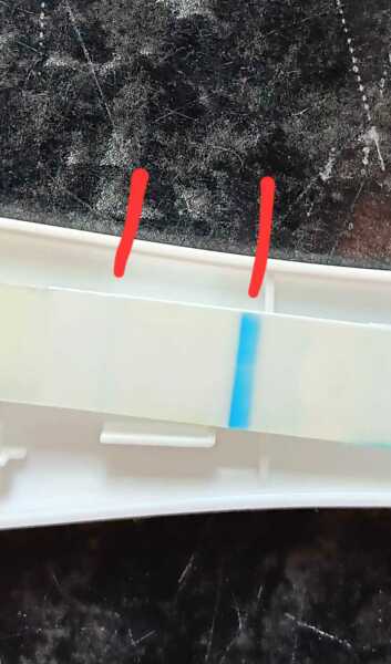 Positive test then negative