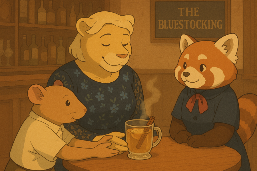 The Bluestocking Women's Pub, where brains can exist in a single state