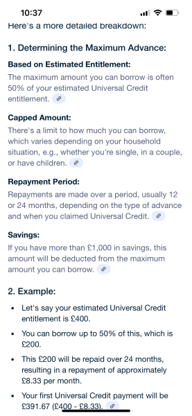 Helping my Cousin with Universal Credit and I'm stuck..
