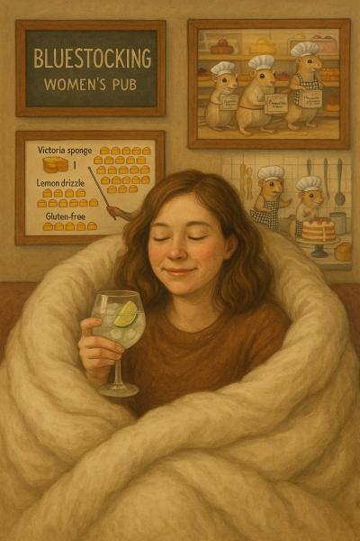 The Bluestocking Women's Pub, where brains can exist in a single state