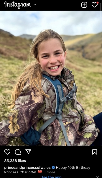 Princess Charlotte’s 10th birthday - new photo