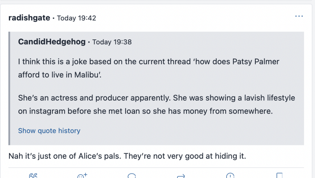 Why is Alice Evans Gruffudd homeless?