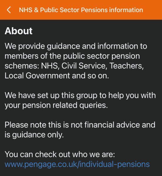 NHS pension disappointment.