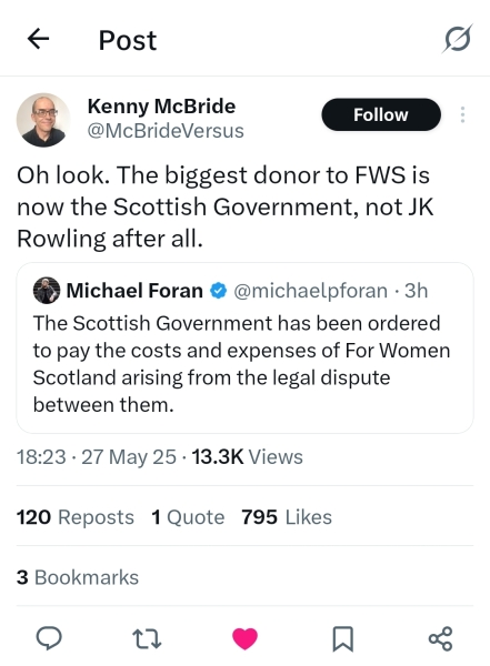 Scottish government to pay costs in FWS SC case