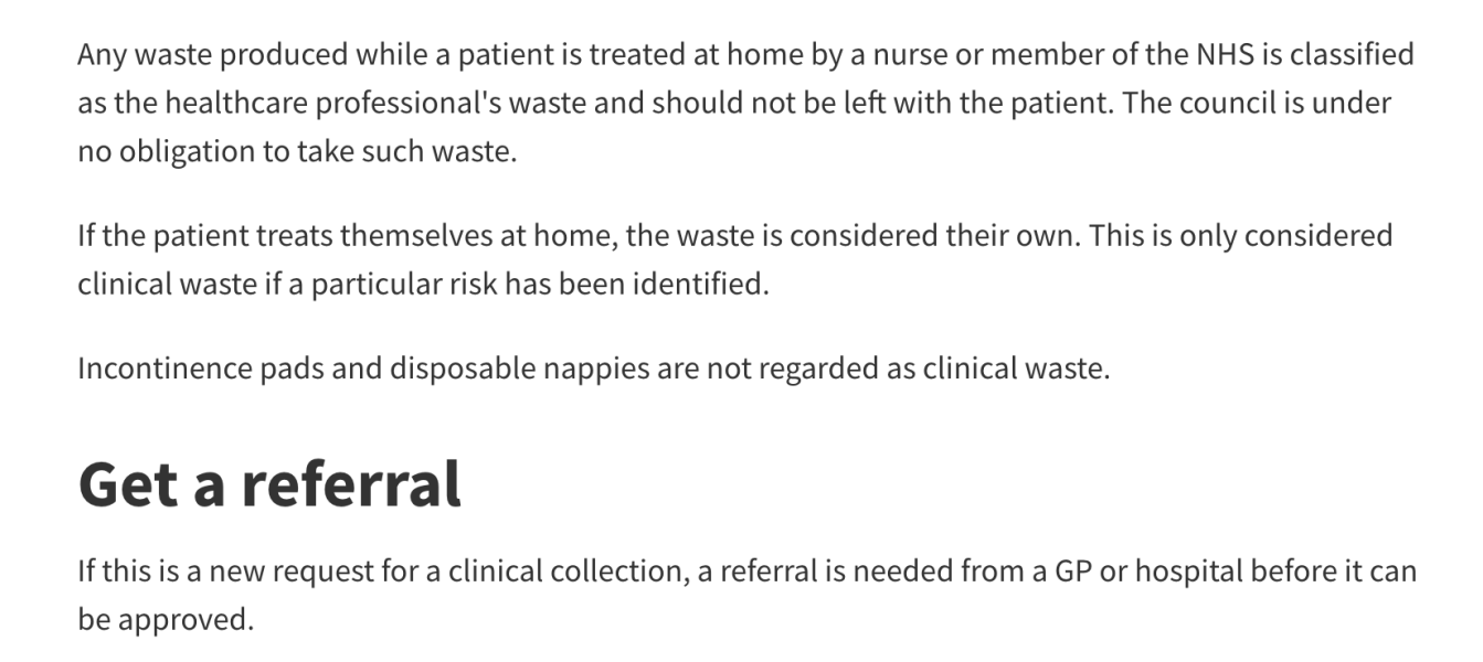 Sharps bin disposal?