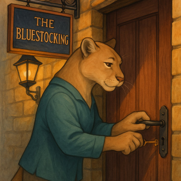 The Bluestocking Women's Pub, where brains can exist in a single state