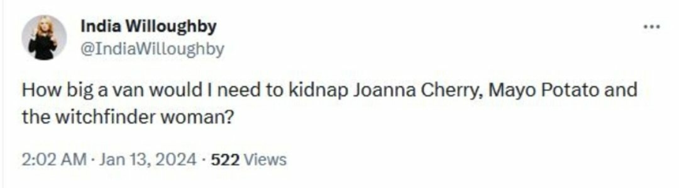 India's outburst to JKR 'I will always be more of a woman than you.'