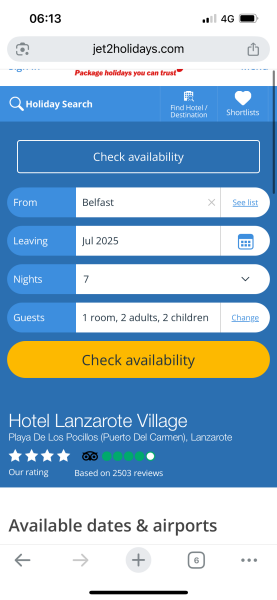 Best place to book holiday?