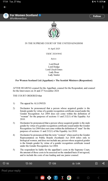 Scottish government to pay costs in FWS SC case