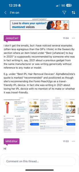 MN have used my quote to promote a product I’ve never bought 🤔