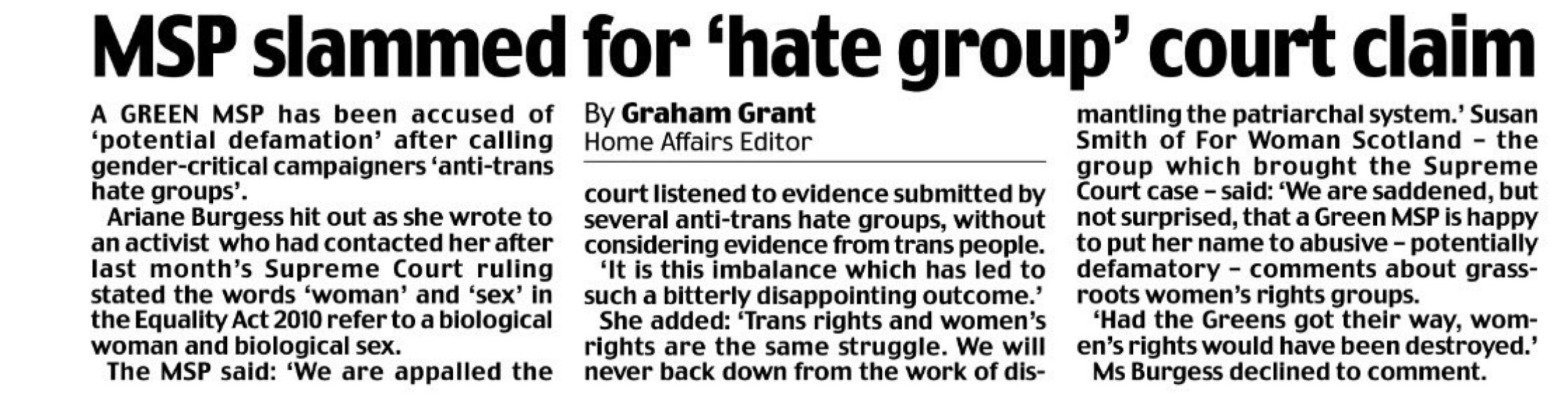 Scottish Greens being sexist again