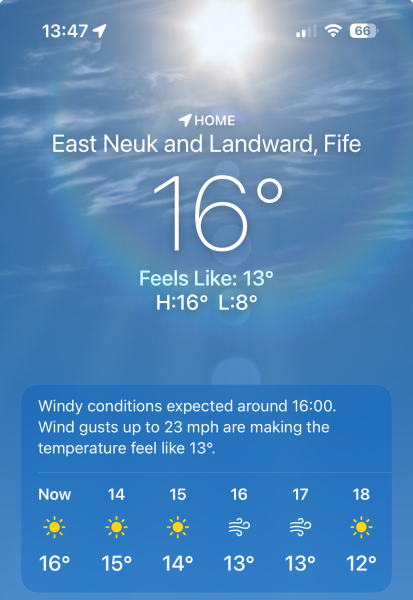 What is the weather and tempuautre in your area today?
