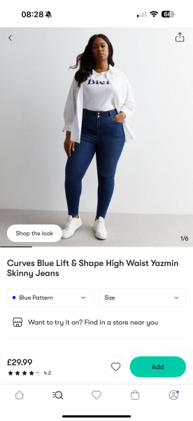 High waisted, plus size, skinny jeans