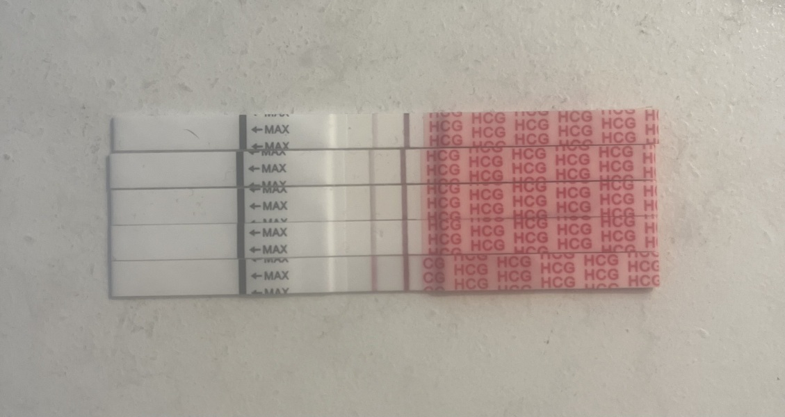 4 weeks - brown discharge, symptoms disappeared