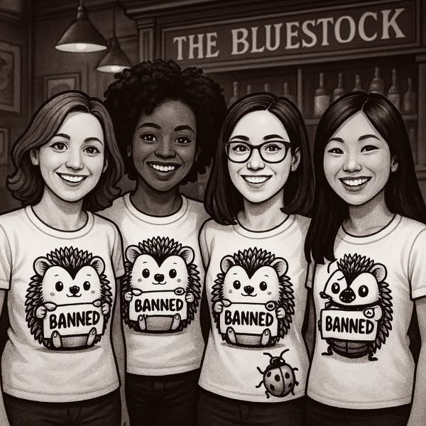 The Bluestocking Women's Pub, where brains can exist in a single state
