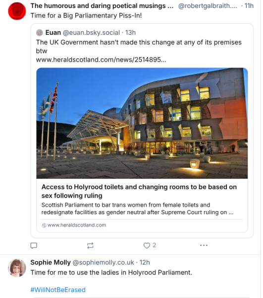 Scottish Parliament new rules on toilet access