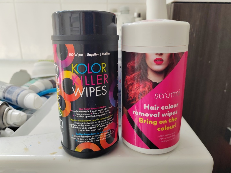 Help! What will take hair dye off of floor?