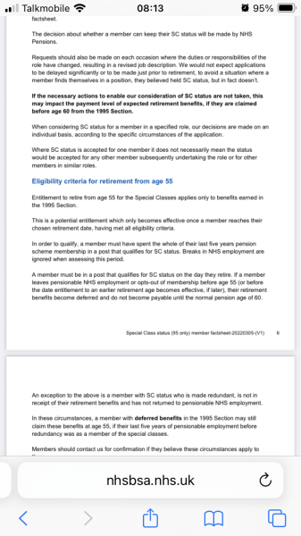 NHS pension disappointment.