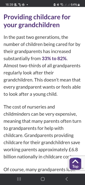 to think many grandmothers actually do not want to do childcare?
