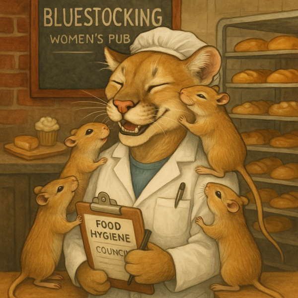 The Bluestocking Women's Pub, where brains can exist in a single state