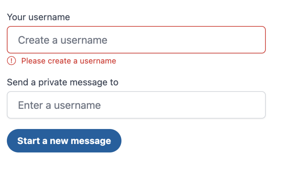 Username and PMs
