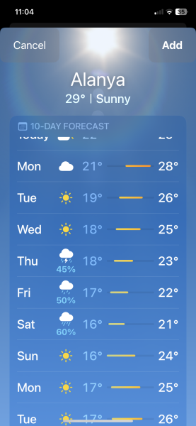 To move my summer hols?