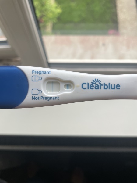 Clear blue test. Evap line or positive