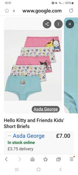 Briefs with kitten pattern age 8 to 9