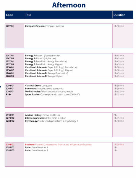 GCSE exam finished early. What can I do?