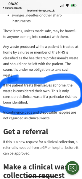 Sharps bin disposal?