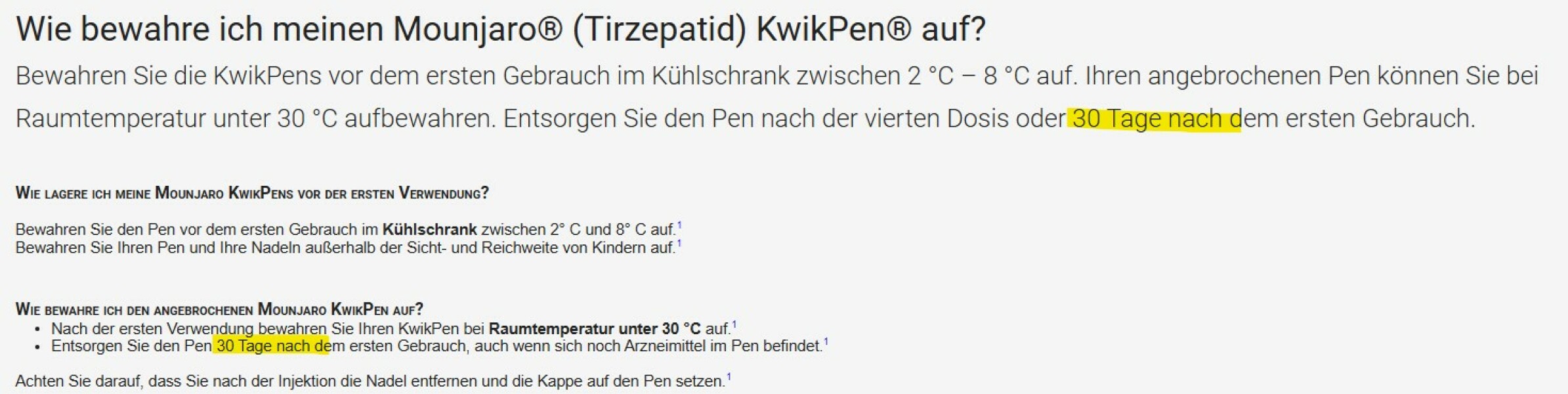 Pen expiry