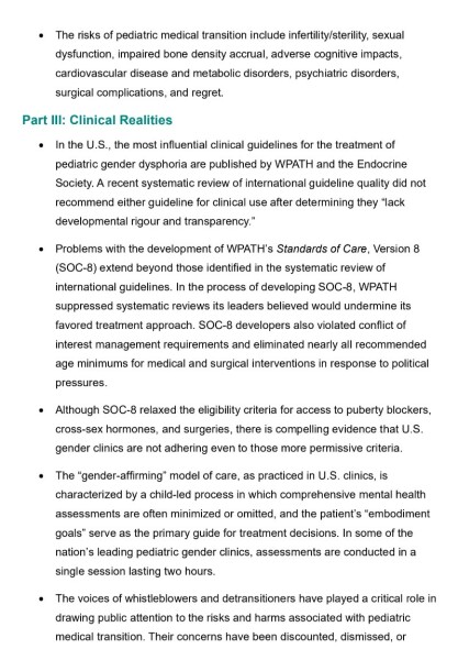 Meanwhile in the US, a Review on treatment of children for gender issues