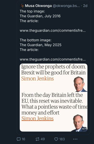 Brexit mega thread part 15a - looking forwards