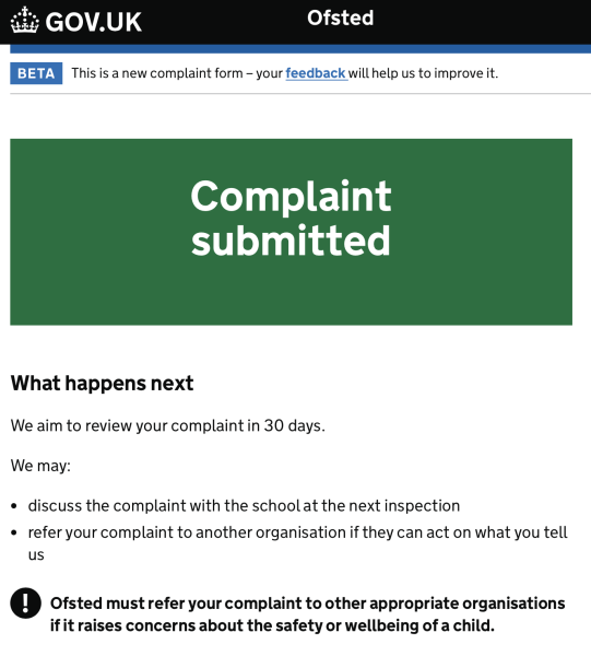 Secondary School mixed sex changing rooms complaint: Update from school (again)