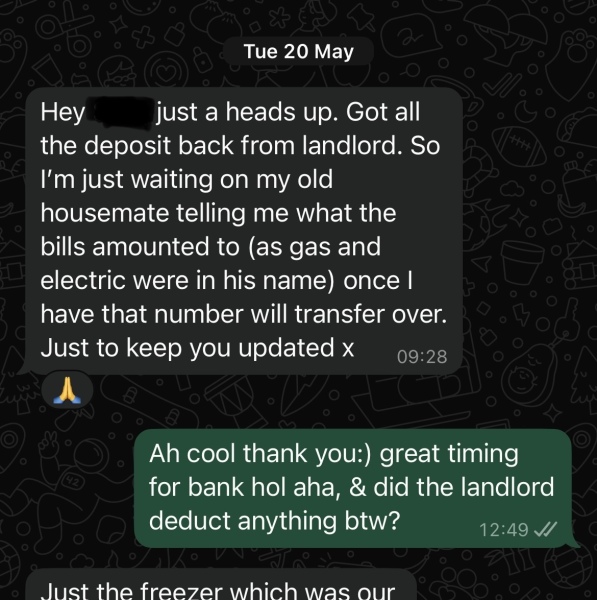 Advice please - flatmate hasn’t returned my deposit