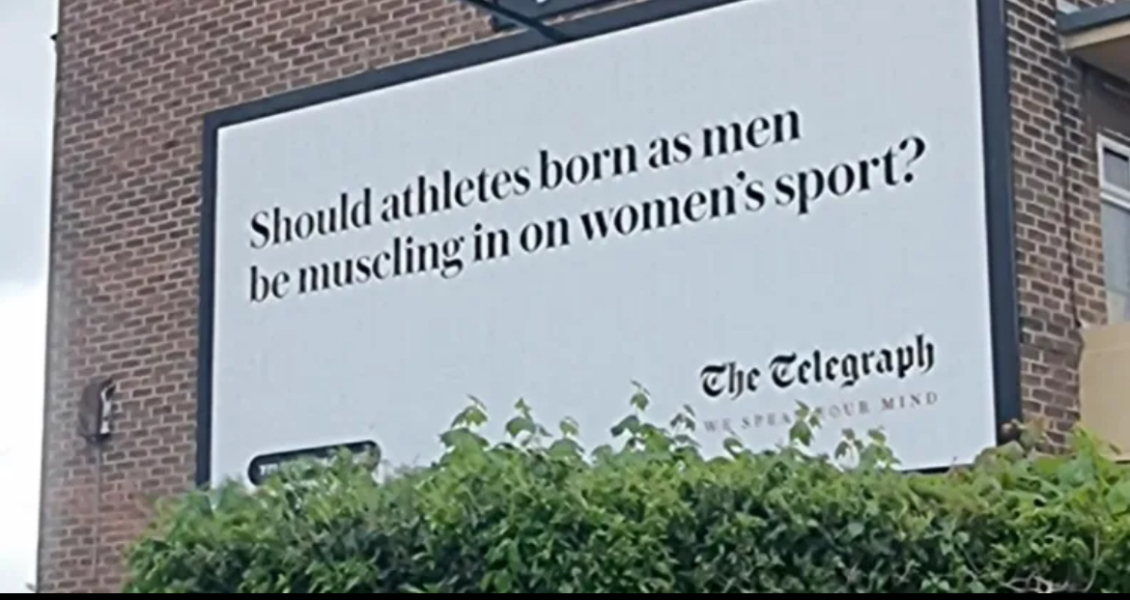 In echoes of Posie Parker’s billboard, the telegraph’s billboard faced complaints