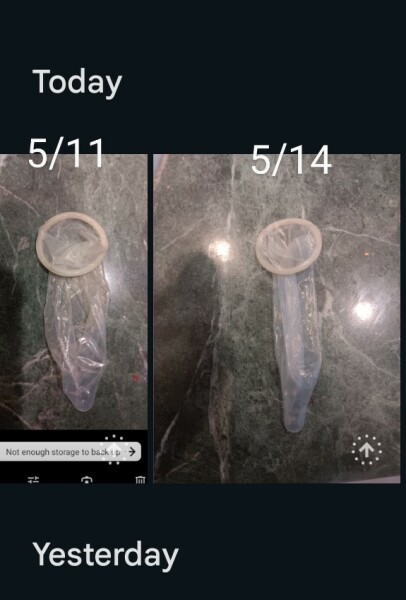 Would a used condom still be wet one month later?