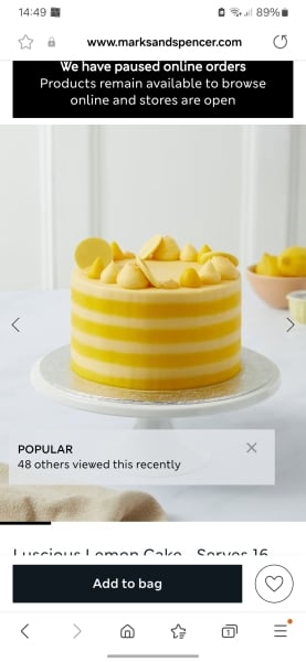 To ask if there's a tasty supermarket birthday cake?