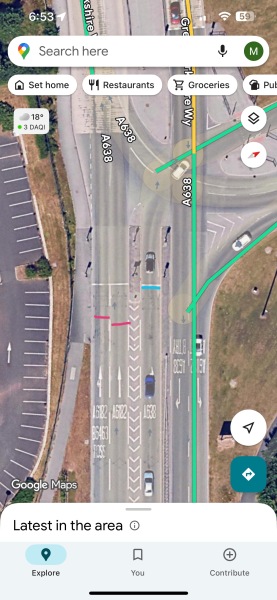 People stopping like this at traffic lights