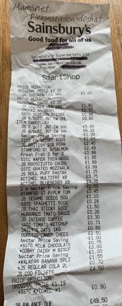 To be annoyed how much groceries cost?